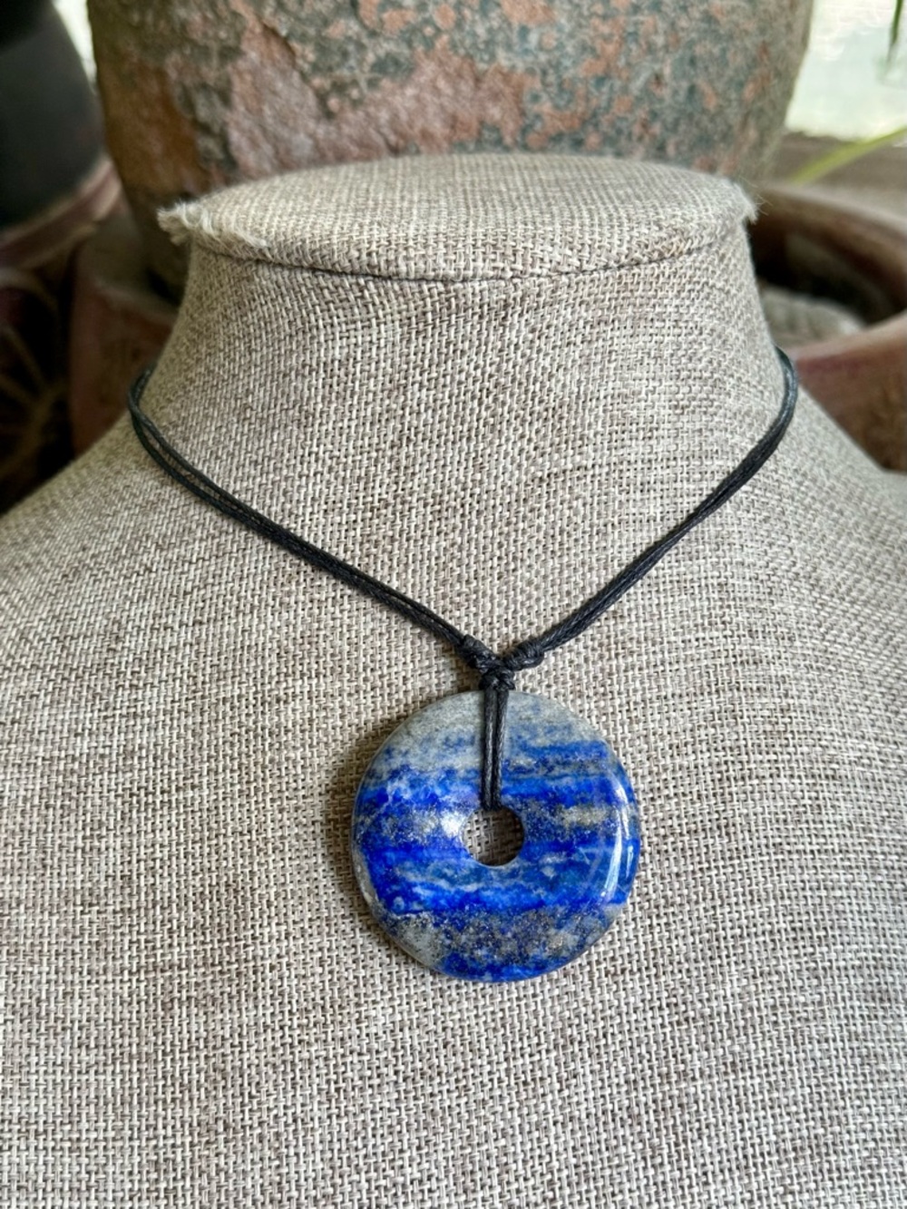 Boho Lapis Lazuli Donut Choker